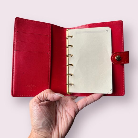 Louis Vuitton Red Vernis Agenda PM | Original Inserts - Picture 4 of 5